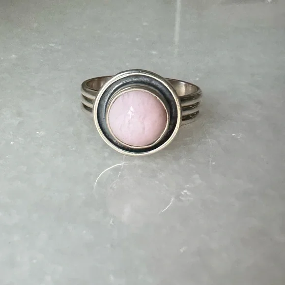 NWOT Sundance Pink Sands Ring, Pink Opal, Sterling Silver